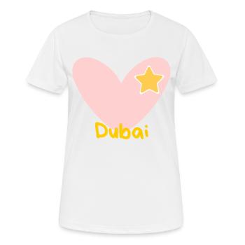 Dubai - Emirat - Arabischen Emiraten - Souvenir - Frauen T-Shirt atmungsaktiv - Weiß - Vorne - AI Model Female 172 dark (172cm)