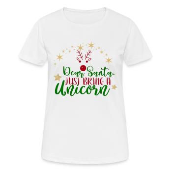 Lieber Weihnachtsmann, - Frauen T-Shirt atmungsaktiv - Weiß - Vorne - AI Model Female 172 dark (172cm)
