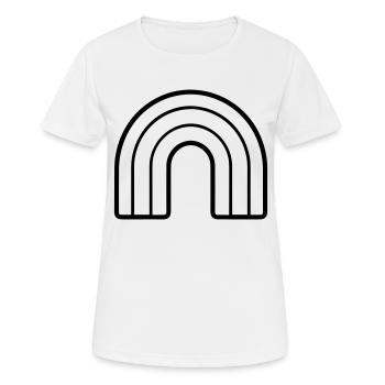 Arc en ciel - T-shirt respirant Femme - blanc - Devant - AI Model Female 172 dark (172cm)