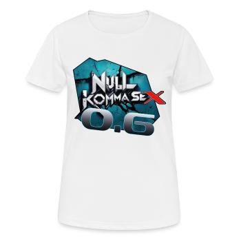 Nullkomma sechs - Frauen T-Shirt atmungsaktiv - Weiß - Vorne - AI Model Female 172 dark (172cm)