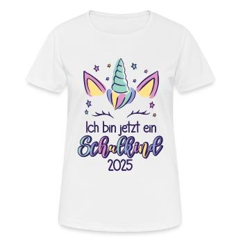 Ich Bin Jetzt Ein Schulkind - Frauen T-Shirt atmungsaktiv - Weiß - Vorne - AI Model Female 172 dark (172cm)
