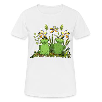 Frösche - Frauen T-Shirt atmungsaktiv - Weiß - Vorne - AI Model Female 172 dark (172cm)