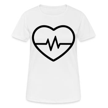 heartbeat - Women's Breathable T-Shirt - white - Front - AI Model Female 172 dark (172cm)