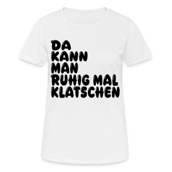 Klatschen - Frauen T-Shirt atmungsaktiv - Weiß - Vorne - AI Model Female 172 dark (172cm)