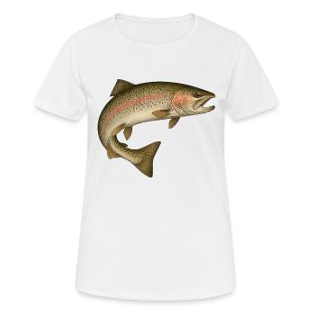 Fish Fishing - Women's Breathable T-Shirt - white - Front - AI Model Female 172 dark (172cm)
