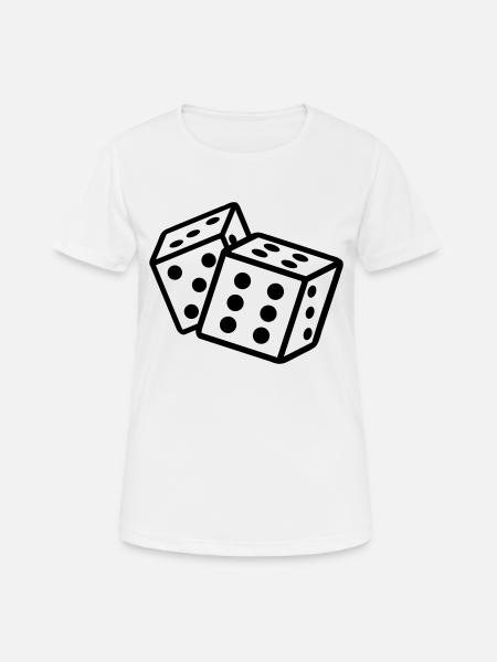 würfel - Frauen T-Shirt atmungsaktiv - Weiß