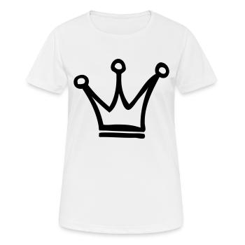 krone - Frauen T-Shirt atmungsaktiv - Weiß - Vorne - AI Model Female 172 dark (172cm)