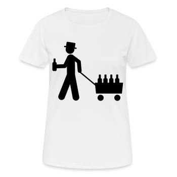 bollerwagen - Frauen T-Shirt atmungsaktiv - Weiß - Vorne - AI Model Female 172 dark (172cm)
