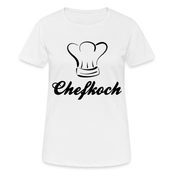chefkoch - Frauen T-Shirt atmungsaktiv - Weiß - Vorne - AI Model Female 172 dark (172cm)