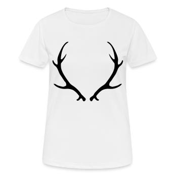 Bois de cerf - T-shirt respirant Femme - blanc - Devant - AI Model Female 172 dark (172cm)