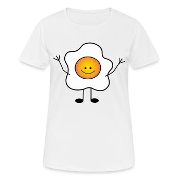 egg - Women's Breathable T-Shirt - white - Front - AI Model Female 172 dark (172cm)