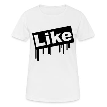like - Women's Breathable T-Shirt - white - Front - AI Model Female 172 dark (172cm)