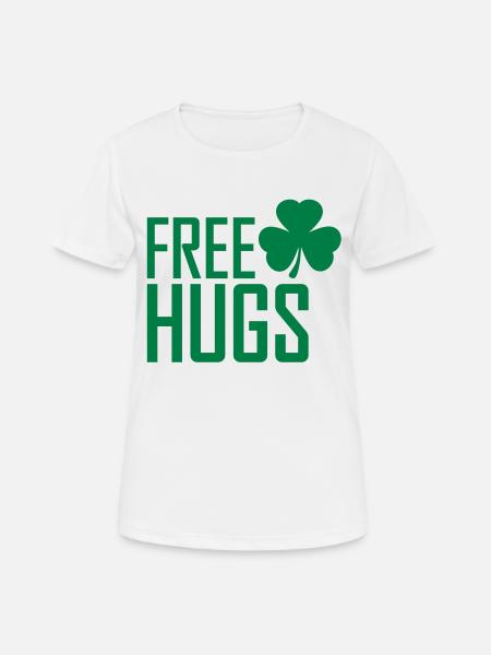 free hugs - Frauen T-Shirt atmungsaktiv - Weiß