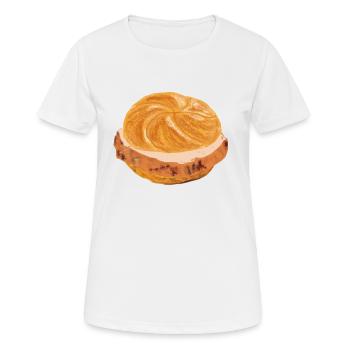 Leberkässemmel to take away and give away - Women's Breathable T-Shirt - white - Front - AI Model Female 172 dark (172cm)