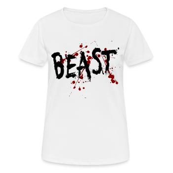 beast - Frauen T-Shirt atmungsaktiv - Weiß - Vorne - AI Model Female 172 dark (172cm)