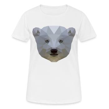 Eisbär - Frauen T-Shirt atmungsaktiv - Weiß - Vorne - AI Model Female 172 dark (172cm)