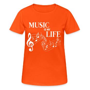 Musik Pop Rock Party Geschenk Shirt Jazz Klassik - Frauen T-Shirt atmungsaktiv - Neonorange - Vorne - AI Model Female 172 dark (172cm)