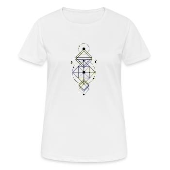 Shaman Symbol T-Shirt / Totemsymbol - Frauen T-Shirt atmungsaktiv - Weiß - Vorne - AI Model Female 172 dark (172cm)