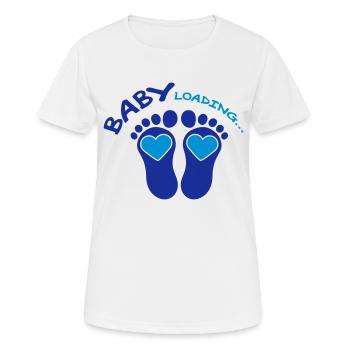 Baby Loading Blue - T-shirt respirant Femme - blanc - Devant - AI Model Female 172 dark (172cm)