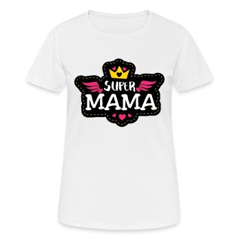 Super Mom - Women's Breathable T-Shirt - white - Front - AI Model Female 172 dark (172cm)