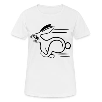 Rabbit aggressive dangerous funny - Women's Breathable T-Shirt - white - Front - AI Model Female 172 dark (172cm)