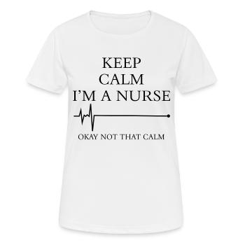 Nurse Doctor Hospital Krankenschwester - Frauen T-Shirt atmungsaktiv - Weiß - Vorne - AI Model Female 172 dark (172cm)