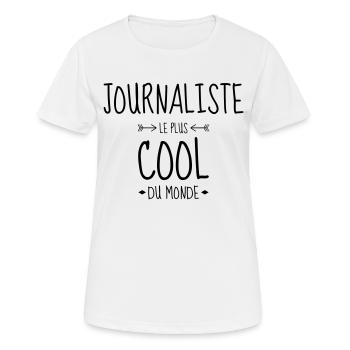 Journalist Journalism Journalismus Journaliste - Women's Breathable T-Shirt - white - Front - AI Model Female 172 dark (172cm)