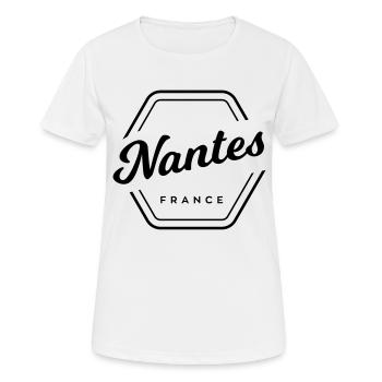 Nantes - Frankreich - Frauen T-Shirt atmungsaktiv - Weiß - Vorne - AI Model Female 172 dark (172cm)