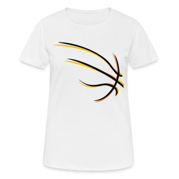 basketball - Frauen T-Shirt atmungsaktiv - Weiß - Vorne - AI Model Female 172 dark (172cm)
