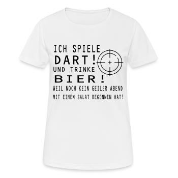Darts Dart - Frauen T-Shirt atmungsaktiv - Weiß - Vorne - AI Model Female 172 dark (172cm)