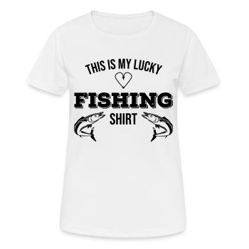 Pêchers de la chance - T-shirt respirant Femme - blanc - Devant - AI Model Female 172 dark (172cm)