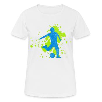 fussball | fußball | fussballer | fußballer - Frauen T-Shirt atmungsaktiv - Weiß - Vorne - AI Model Female 172 dark (172cm)