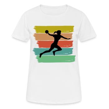 Handballerin Handballspielerin Ballsport Geschenk - Frauen T-Shirt atmungsaktiv - Weiß - Vorne - AI Model Female 172 dark (172cm)