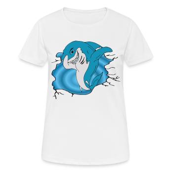 Shark / Hai - Women's Breathable T-Shirt - white - Front - AI Model Female 172 dark (172cm)