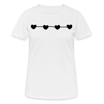 Heart Line - Women's Breathable T-Shirt - white - Front - AI Model Female 172 dark (172cm)