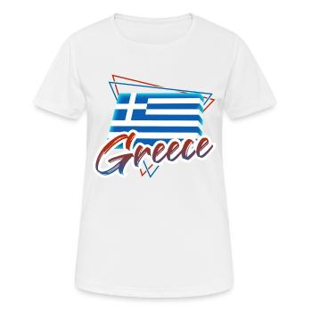 Grèce - T-shirt respirant Femme - blanc - Devant - AI Model Female 172 dark (172cm)