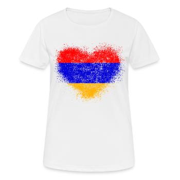 Armenien - Frauen T-Shirt atmungsaktiv - Weiß - Vorne - AI Model Female 172 dark (172cm)