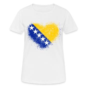 Bosnien und Herzegowina - Frauen T-Shirt atmungsaktiv - Weiß - Vorne - AI Model Female 172 dark (172cm)