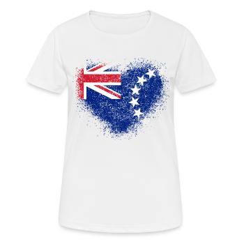 Îles Cook - T-shirt respirant Femme - blanc - Devant - AI Model Female 172 dark (172cm)