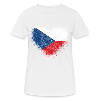 Tschechische Republik - Frauen T-Shirt atmungsaktiv - Weiß - Vorne - AI Model Female 172 dark (172cm)