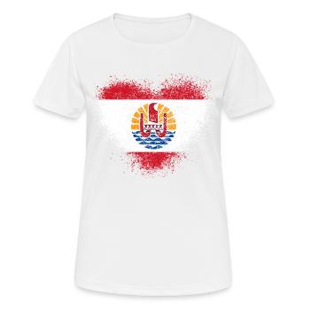 French Polynesia - Women's Breathable T-Shirt - white - Front - AI Model Female 172 dark (172cm)