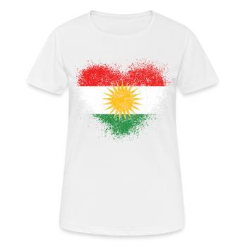 Kurdistan - T-shirt respirant Femme - blanc - Devant - AI Model Female 172 dark (172cm)