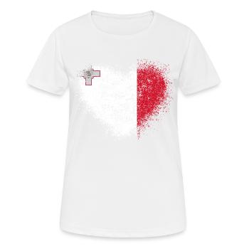 Malta - Frauen T-Shirt atmungsaktiv - Weiß - Vorne - AI Model Female 172 dark (172cm)
