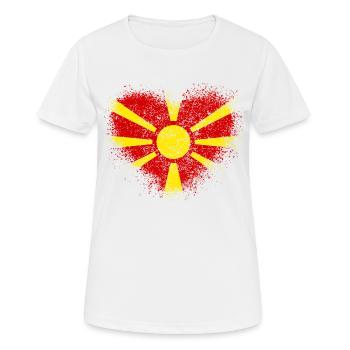 Macédoine - T-shirt respirant Femme - blanc - Devant - AI Model Female 172 dark (172cm)