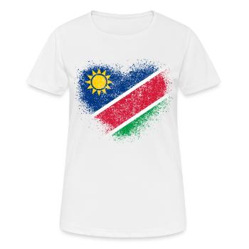 Namibia - Frauen T-Shirt atmungsaktiv - Weiß - Vorne - AI Model Female 172 dark (172cm)