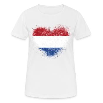 Niederlande - Frauen T-Shirt atmungsaktiv - Weiß - Vorne - AI Model Female 172 dark (172cm)