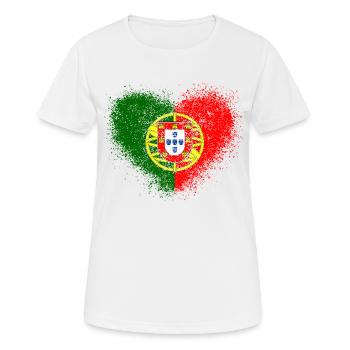 Portugal - Frauen T-Shirt atmungsaktiv - Weiß - Vorne - AI Model Female 172 dark (172cm)