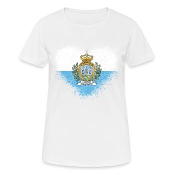 Saint-Marin - T-shirt respirant Femme - blanc - Devant - AI Model Female 172 dark (172cm)