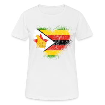 Zimbabwe - T-shirt respirant Femme - blanc - Devant - AI Model Female 172 dark (172cm)