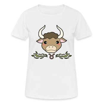 Stier Sternzeichen - Frauen T-Shirt atmungsaktiv - Weiß - Vorne - AI Model Female 172 dark (172cm)